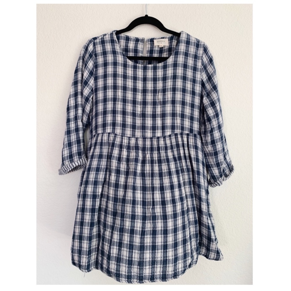 Everly Gingham Cotton Shirt Dress